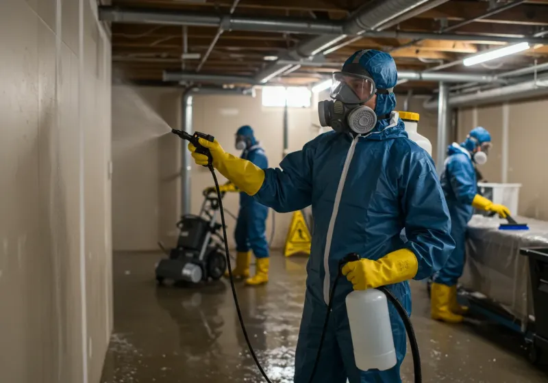 Basement Sanitization and Antimicrobial Treatment process in McGregor, FL